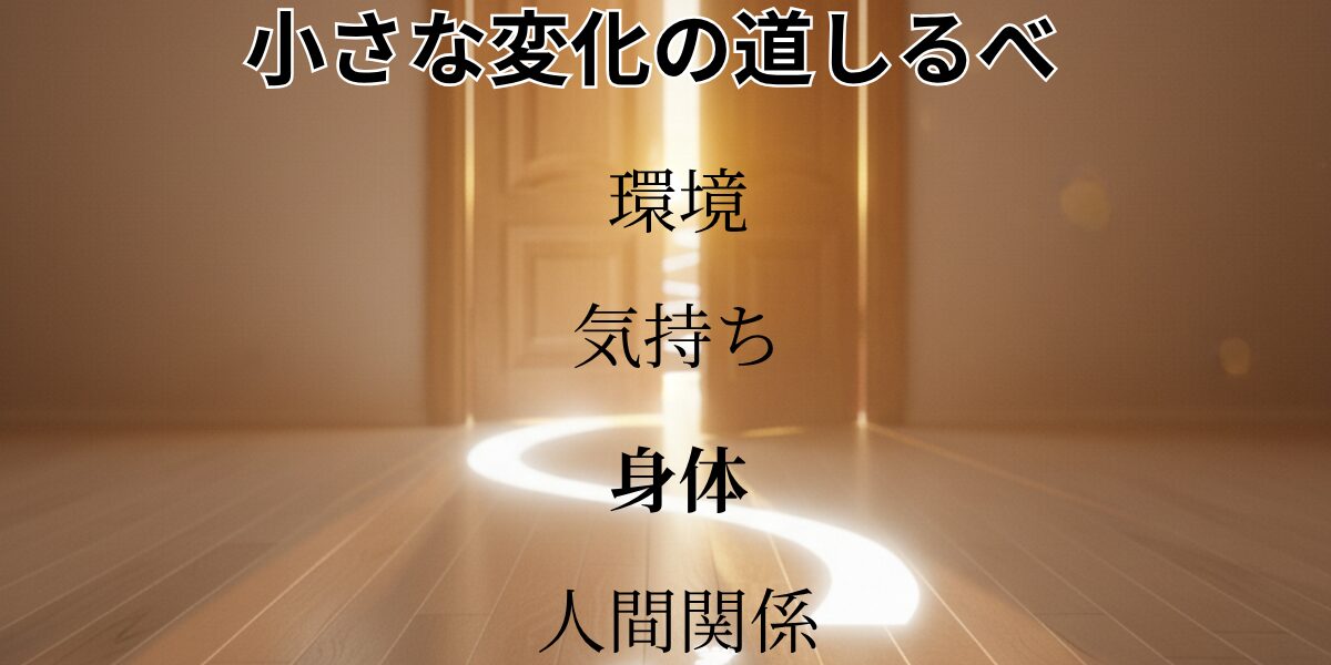 小さな変化の道しるべ サイトコンセプト 環境 気持ち 体 人間関係
